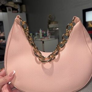 Elegant Pink Chain Shoulder Bag